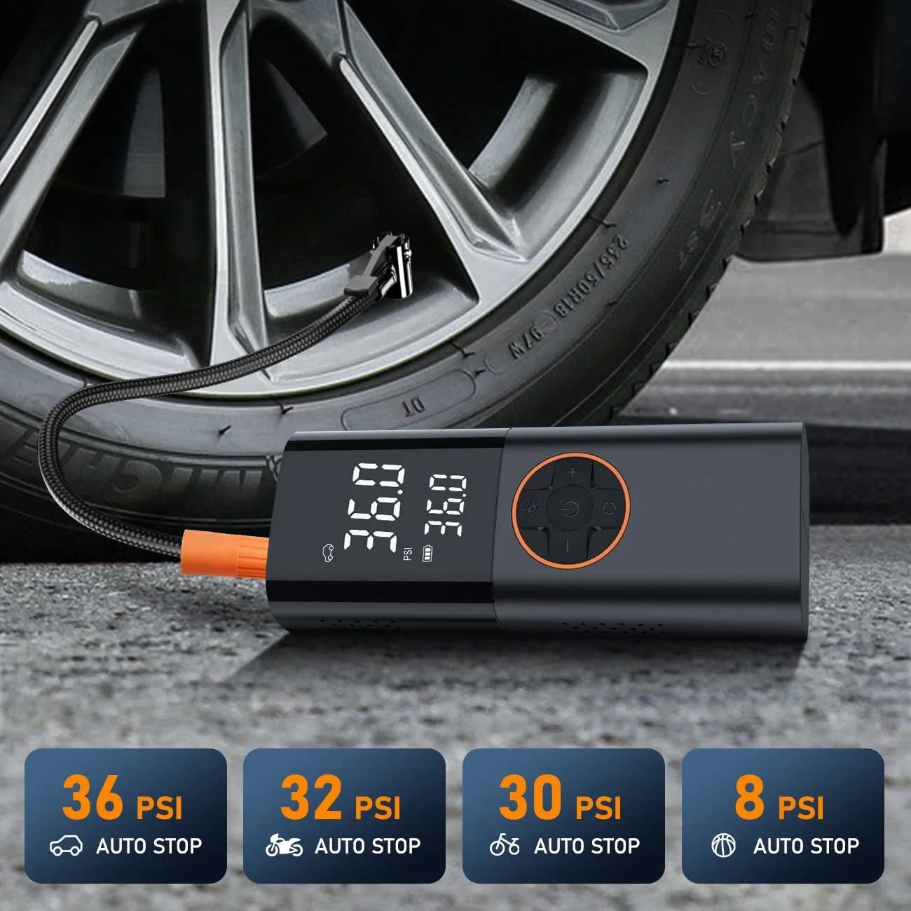 DriveAir Pro™ Portable Tire Inflator & Power Bank