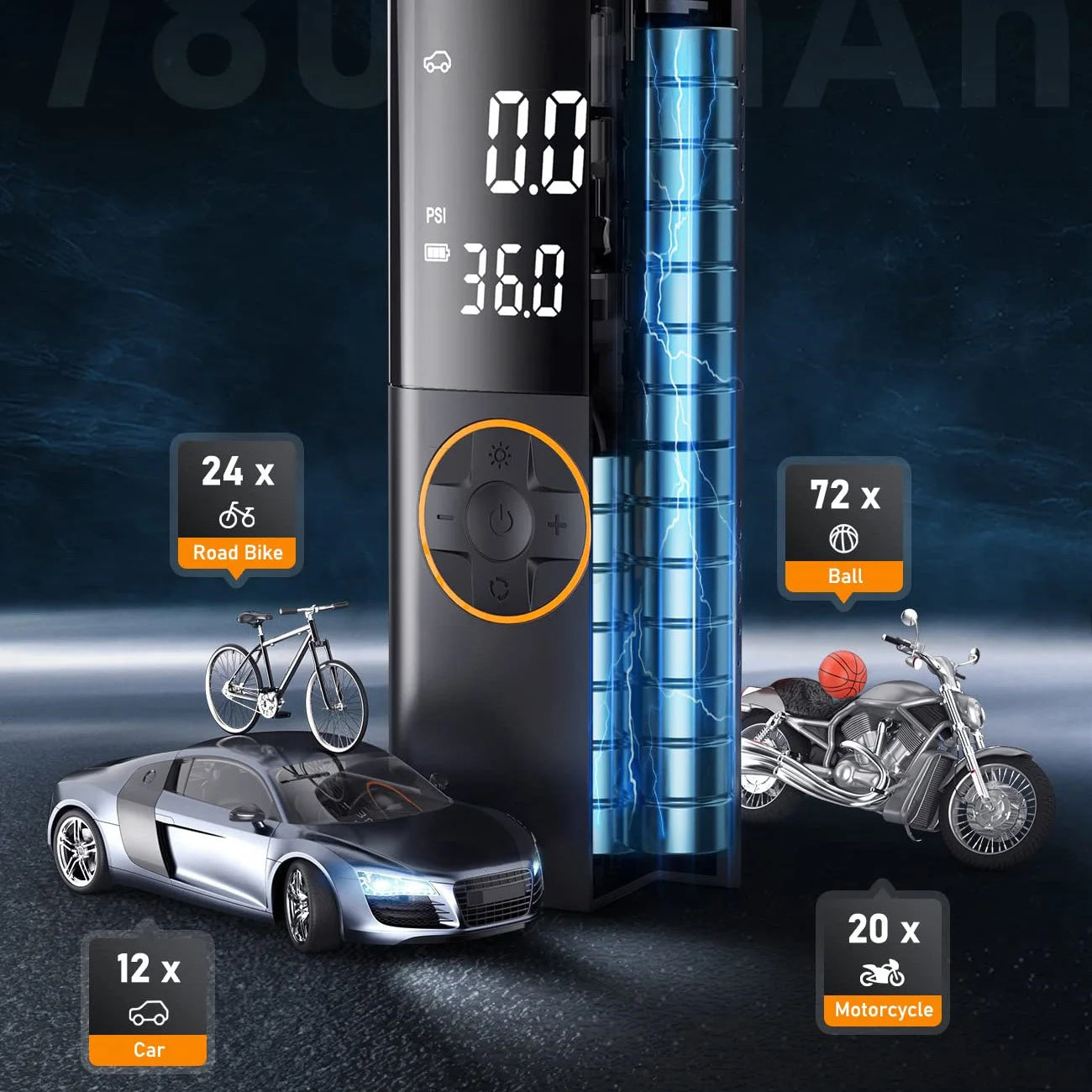 DriveAir Pro™ Portable Tire Inflator & Power Bank