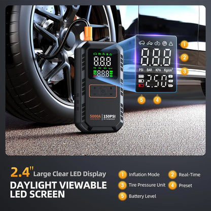 DriveStart™ 4-in-1 Emergency Jump Starter & Air Compressor