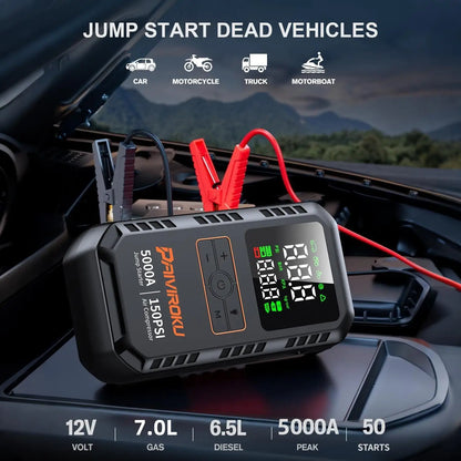 DriveStart™ 4-in-1 Emergency Jump Starter & Air Compressor